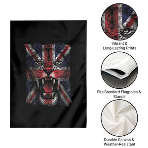 Union Jack Flag Lion Face UK British Great Britain Garden Flag