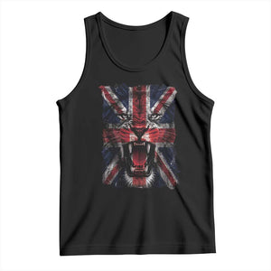 Union Jack Flag Lion Face UK British Great Britain Tank Top