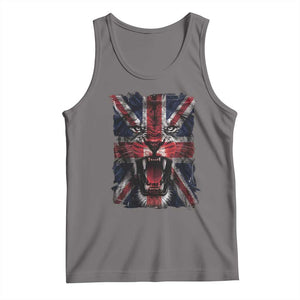 Union Jack Flag Lion Face UK British Great Britain Tank Top