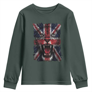 Union Jack Flag Lion Face UK British Great Britain Youth Sweatshirt