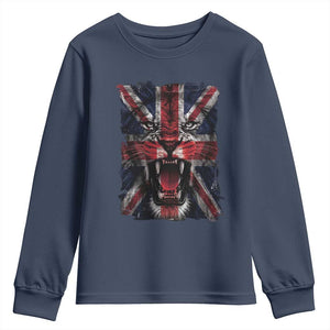 Union Jack Flag Lion Face UK British Great Britain Youth Sweatshirt
