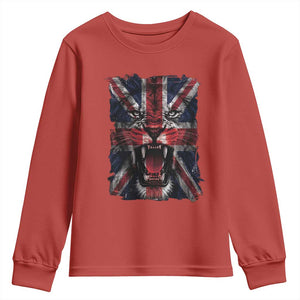 Union Jack Flag Lion Face UK British Great Britain Youth Sweatshirt