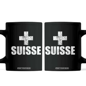 Suisse Swiss French Vintage Cross Flag Switzerland Roots Coffee Mug