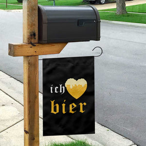 Funny Oktoberfest Garden Flag Ich Liebe Bier Heart German Beer Foam TS11 Print Your Wear