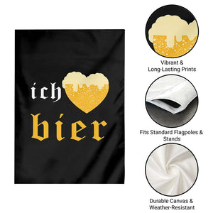 Funny Oktoberfest Garden Flag Ich Liebe Bier Heart German Beer Foam TS11 Print Your Wear