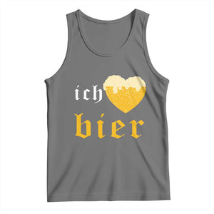 Funny Oktoberfest Tank Top Ich Liebe Bier Heart German Beer Foam TS11 Black Heather Print Your Wear