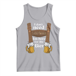 Oktoberfest Tank Top I Don't Need Lederhosen I'm Here For The Bier TS11 Athletic Heather Print Your Wear