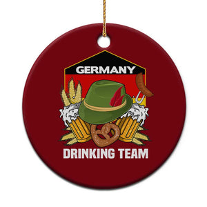 Germany Drinking Team Ceramic Ornament Germany Beer Festivals Oktoberfest Alpine hat Barley TS11 1pc Red Print Your Wear
