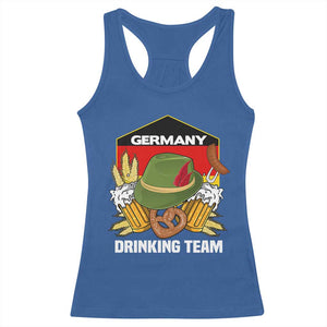 Germany Drinking Team Racerback Tank Top Germany Beer Festivals Oktoberfest Alpine hat Barley TS11 Royal Blue Print Your Wear