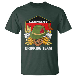 Germany Drinking Team T Shirt Germany Beer Festivals Oktoberfest Alpine hat Barley TS11 Dark Forest Green Print Your Wear