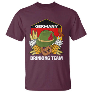 Germany Drinking Team T Shirt Germany Beer Festivals Oktoberfest Alpine hat Barley TS11 Maroon Print Your Wear