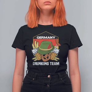 Germany Drinking Team T Shirt For Women Germany Beer Festivals Oktoberfest Alpine hat Barley TS11 Black Print Your Wear