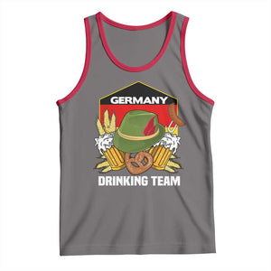 Germany Drinking Team Tank Top Germany Beer Festivals Oktoberfest Alpine hat Barley TS11 Deep Heather Red Print Your Wear