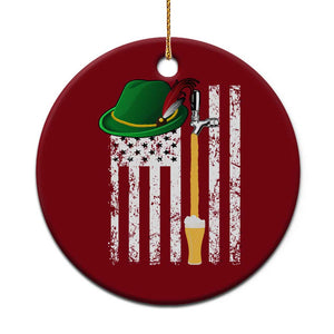 Funny German Beer Ceramic Ornament Oktoberfest Vintage American Flag Alpine hat TS11 1pc Red Print Your Wear