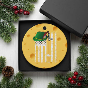 Funny German Beer Ceramic Ornament Oktoberfest Vintage American Flag Alpine hat TS11 1pc Yellow Cheese Print Your Wear