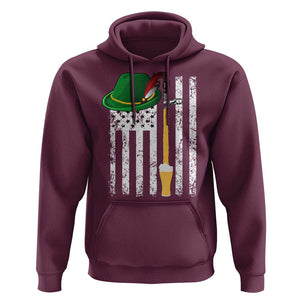 Funny German Beer Hoodie Oktoberfest Vintage American Flag Alpine hat TS11 Maroon Print Your Wear