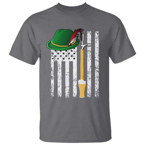 Funny German Beer T Shirt Oktoberfest Vintage American Flag Alpine hat TS11 Charcoal Print Your Wear