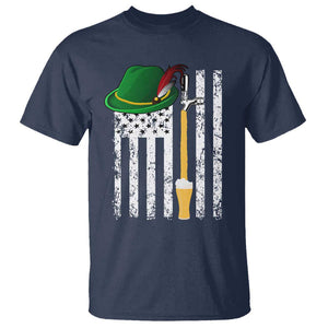 Funny German Beer T Shirt Oktoberfest Vintage American Flag Alpine hat TS11 Navy Print Your Wear