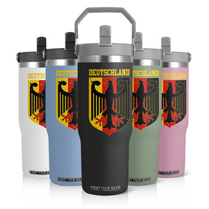 Deutschland German Pride Flip Straw Tumbler Bundesadler Coat of Arms TS11 Print Your Wear