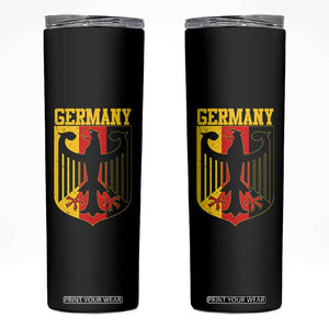 Proud Germany Skinny Tumbler Bundesadler Coat of Arms German Flag TS11 Black Print Your Wear