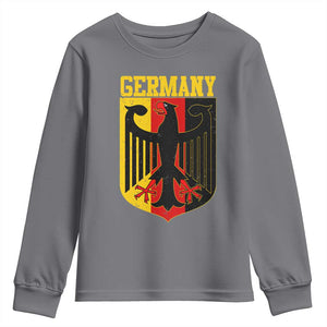 Proud Germany Youth Sweatshirt Bundesadler Coat of Arms German Flag TS11 Charcoal Print Your Wear