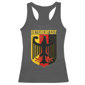 Oktoberfest Racerback Tank Top Bundesadler Coat of Arms German Flag TS11 Dark Heather Print Your Wear