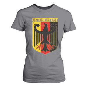 Oktoberfest T Shirt For Women Bundesadler Coat of Arms German Flag TS11 Charcoal Print Your Wear