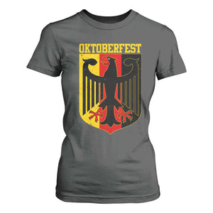 Oktoberfest T Shirt For Women Bundesadler Coat of Arms German Flag TS11 Dark Heather Print Your Wear