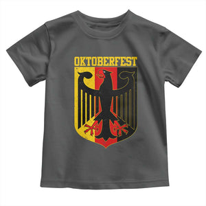 Oktoberfest Toddler T Shirt Bundesadler Coat of Arms German Flag TS11 Dark Heather Print Your Wear