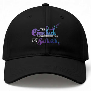 Suicide Prevention Awareness Baseball Cap The Comeback Is Always Stronger Than The Setback Semicolon