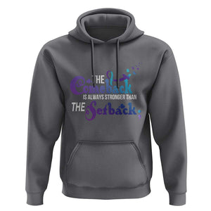Suicide Prevention Awareness Hoodie The Comeback Is Always Stronger Than The Setback Semicolon TS11 Charcoal Print Your Wear