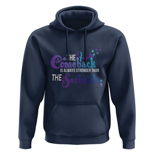 Suicide Prevention Awareness Hoodie The Comeback Is Always Stronger Than The Setback Semicolon TS11 Navy Print Your Wear