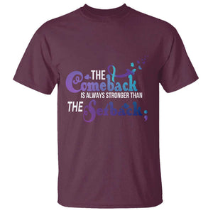Suicide Prevention Awareness T Shirt The Comeback Is Always Stronger Than The Setback Semicolon TS11 Maroon Print Your Wear