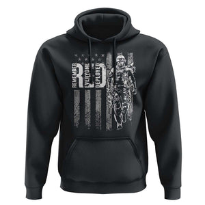 RED Friday Hoodie Remember Everyone Deployed American Flag Military Patriotic Veteran TS11 Black Print Your Wear