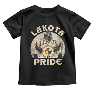 Native American Toddler T Shirt Lakota Pride Medicine Wheel Cow Skull TS11 Black Print Your Wear