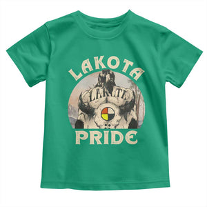 Native American Toddler T Shirt Lakota Pride Medicine Wheel Cow Skull TS11 Irish Green Print Your Wear