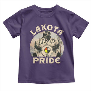 Native American Toddler T Shirt Lakota Pride Medicine Wheel Cow Skull TS11 Purple Print Your Wear
