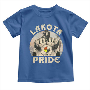 Native American Toddler T Shirt Lakota Pride Medicine Wheel Cow Skull TS11 Royal Blue Print Your Wear