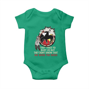Native American Baby Onesie They Tried To Bury Us But They Didn't Know That Medicine Wheel TS11 Irish Green Print Your Wear