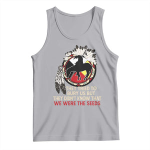 Native American Tank Top They Tried To Bury Us But They Didn't Know That Medicine Wheel TS11 Athletic Heather Print Your Wear
