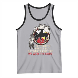 Native American Tank Top They Tried To Bury Us But They Didn't Know That Medicine Wheel TS11 Athletic Heather Black Print Your Wear