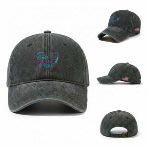 Suicide Prevention Awareness Washed Cotton Baseball Cap His Wings Were Ready But My Heart Was Not Feathers