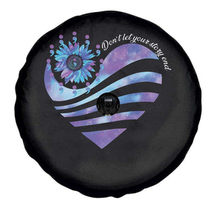 Suicide Prevention Awareness Spare Tire Cover Don't Let Your Story End Heart Semicolon Sunflower TS11 Print Your Wear