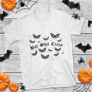 Funny Halloween Bat Shit Crazy T Shirt Horror Gothic Coquette Bat TS11 White Print Your Wear