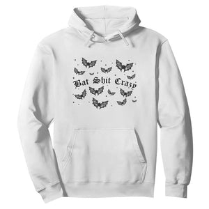 Funny Halloween Bat Shit Crazy Hoodie Horror Gothic Coquette Bat TS11 White Print Your Wear