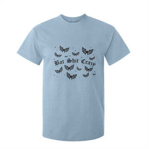 Funny Halloween Bat Shit Crazy T Shirt For Kid Horror Gothic Coquette Bat TS11 Light Blue Print Your Wear