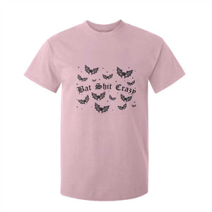 Funny Halloween Bat Shit Crazy T Shirt For Kid Horror Gothic Coquette Bat TS11 Light Pink Print Your Wear
