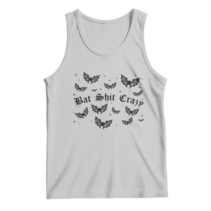 Funny Halloween Bat Shit Crazy Tank Top Horror Gothic Coquette Bat TS11 Ash Print Your Wear