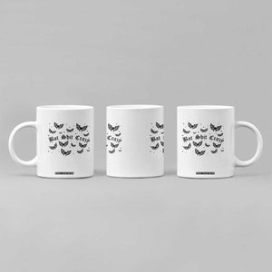Funny Halloween Bat Shit Crazy Coffee Mug Horror Gothic Coquette Bat TS11 Print Your Wear