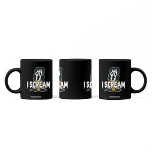 Funny Halloween Ghost Horror Face Coffee Mug I Scream Ice Cream Slasher Pun TS11 Print Your Wear